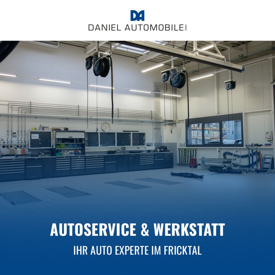 Ihr Auto-Experte im Fricktal – Erstklassiger Service für Ihr Fahrzeug! - Herzlich willkommen bei der Daniel Automobile GmbH in Mumpf! Ein regelmässiger Service ist das A und O für die Sicherheit, die Langlebigkeit und den Werterhalt Ihres Autos. In unserer modern ausgestatteten Werkstatt bieten wir Ihnen alles aus einer Hand: